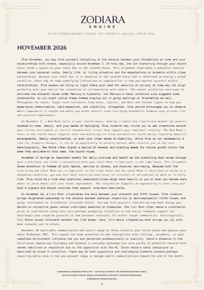 Report page – November 2026